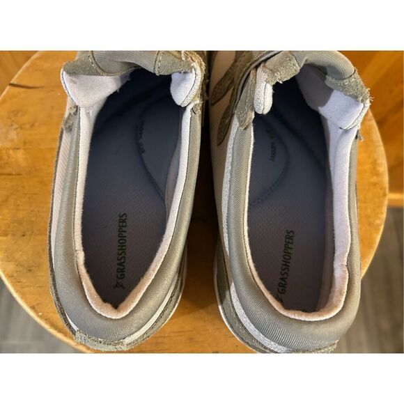 Grasshoppers Size 11WW Double Strap Suede  Mesh Gray Sneakers - Picture 5 of 9